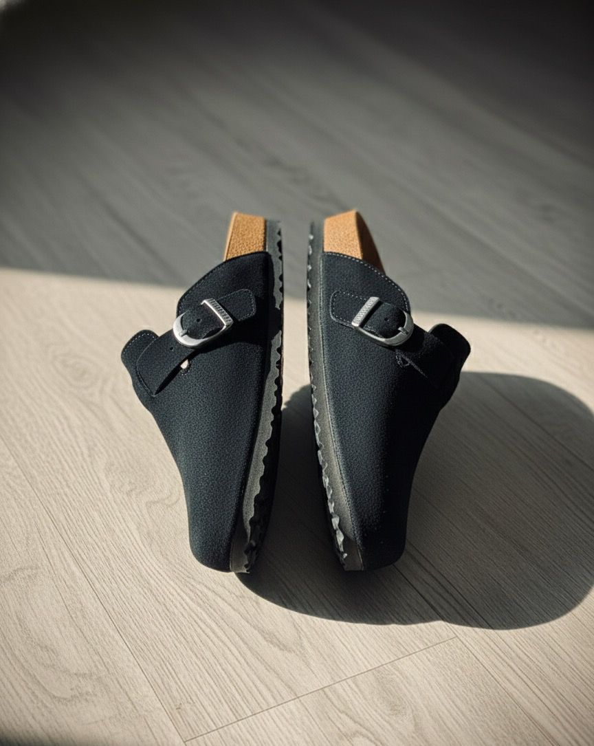 Suede Boston Clogs