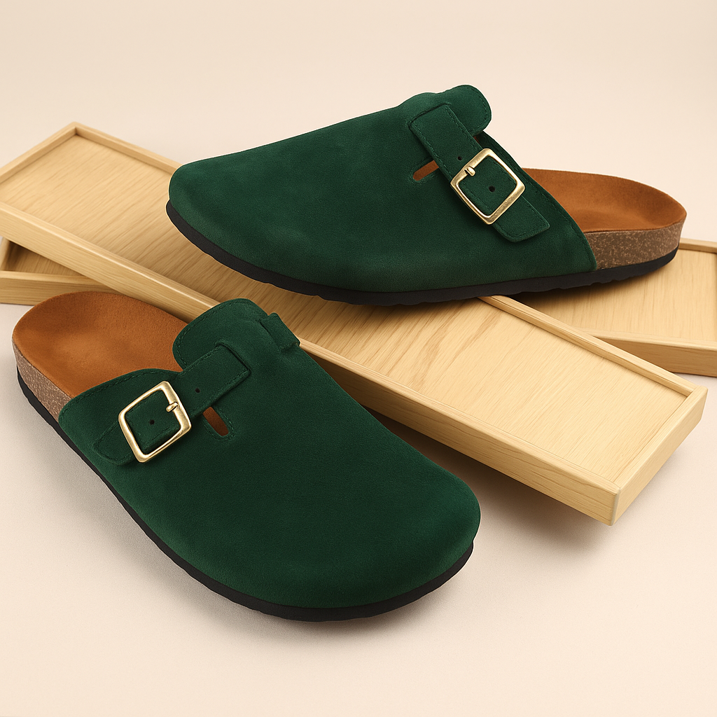 Suede Mules
